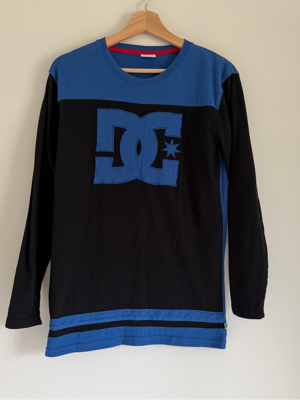 DC Shoes Long Sleeve Graphic Tee Colorblock Skate T-Shirt Youth‎ XL 18/20